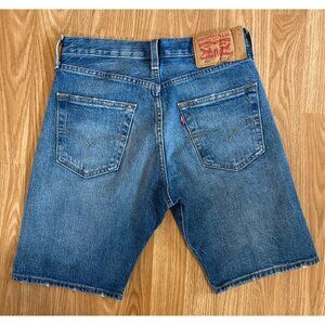 Levis 501 Men's Distressed Denim Bermuda Shorts W28 L9 Blue Casual Style
